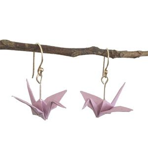 🆕🌸 Paper Crane Earrings in Lilac